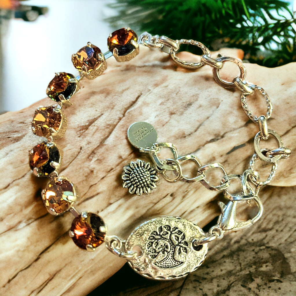 Tree of Life Faceted Crystal Bracelet