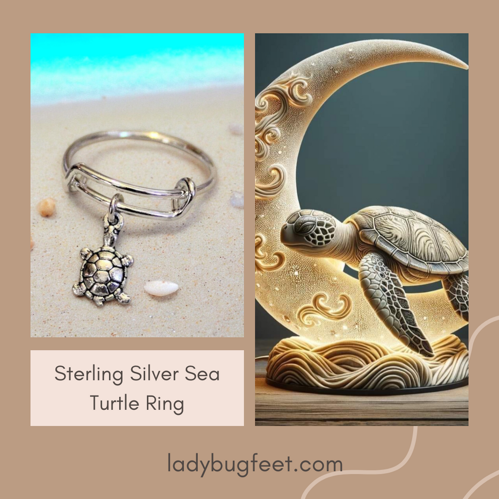 Tiny Sea Turtle Expandable Charm Ring