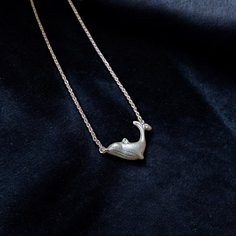 Whale Pendant charm necklace, 16 inch