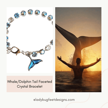 Whale/Dolphin Tail Faceted Crystal Bracelet