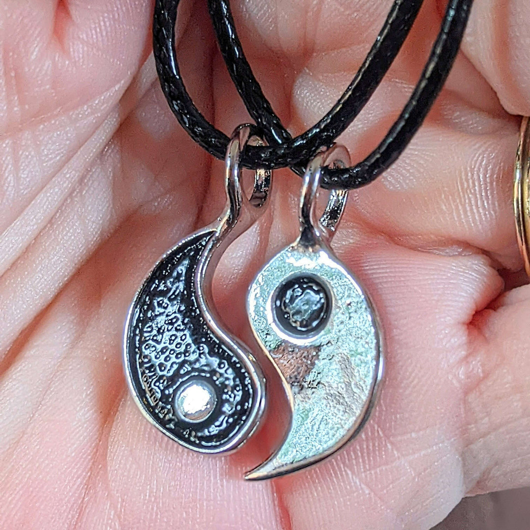 YIN and YANG Double Necklace Set, 18 inches