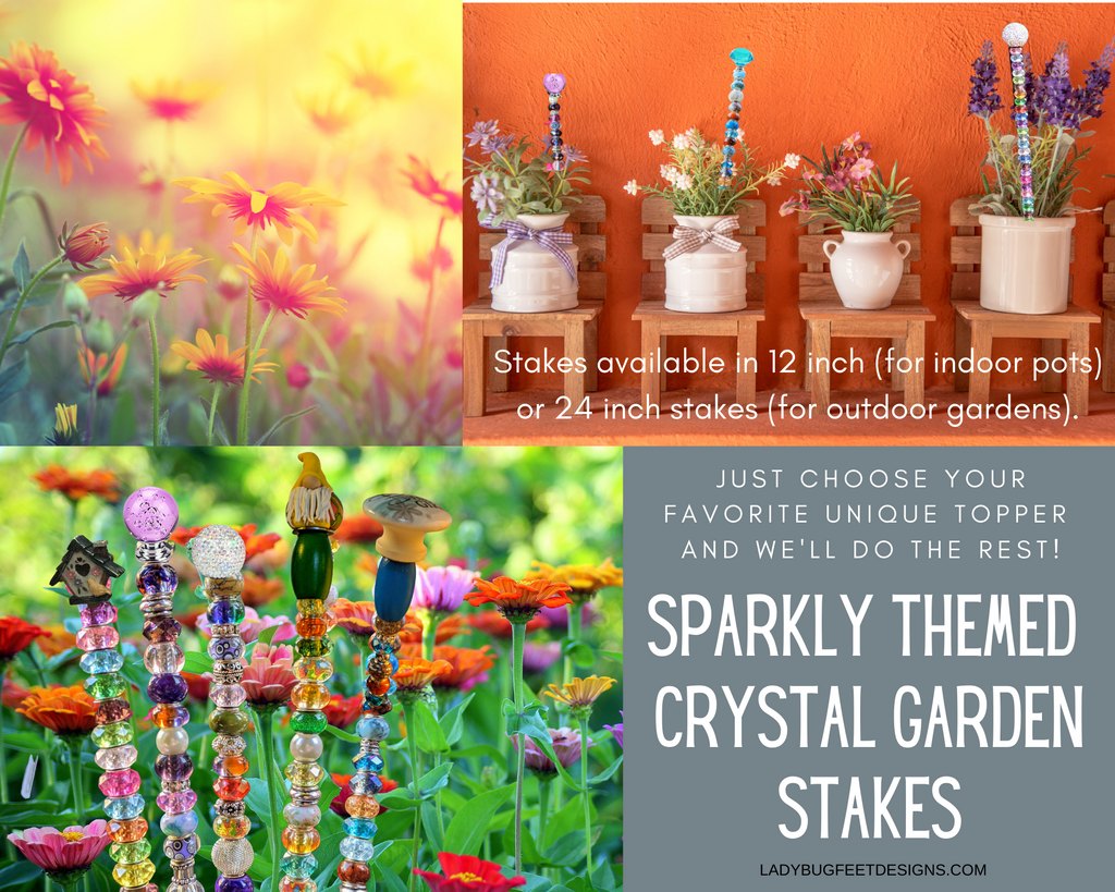 Gonk Gnome Garden Jewels/ Garden Suncatcher/ 12" or 24" Plant Stake