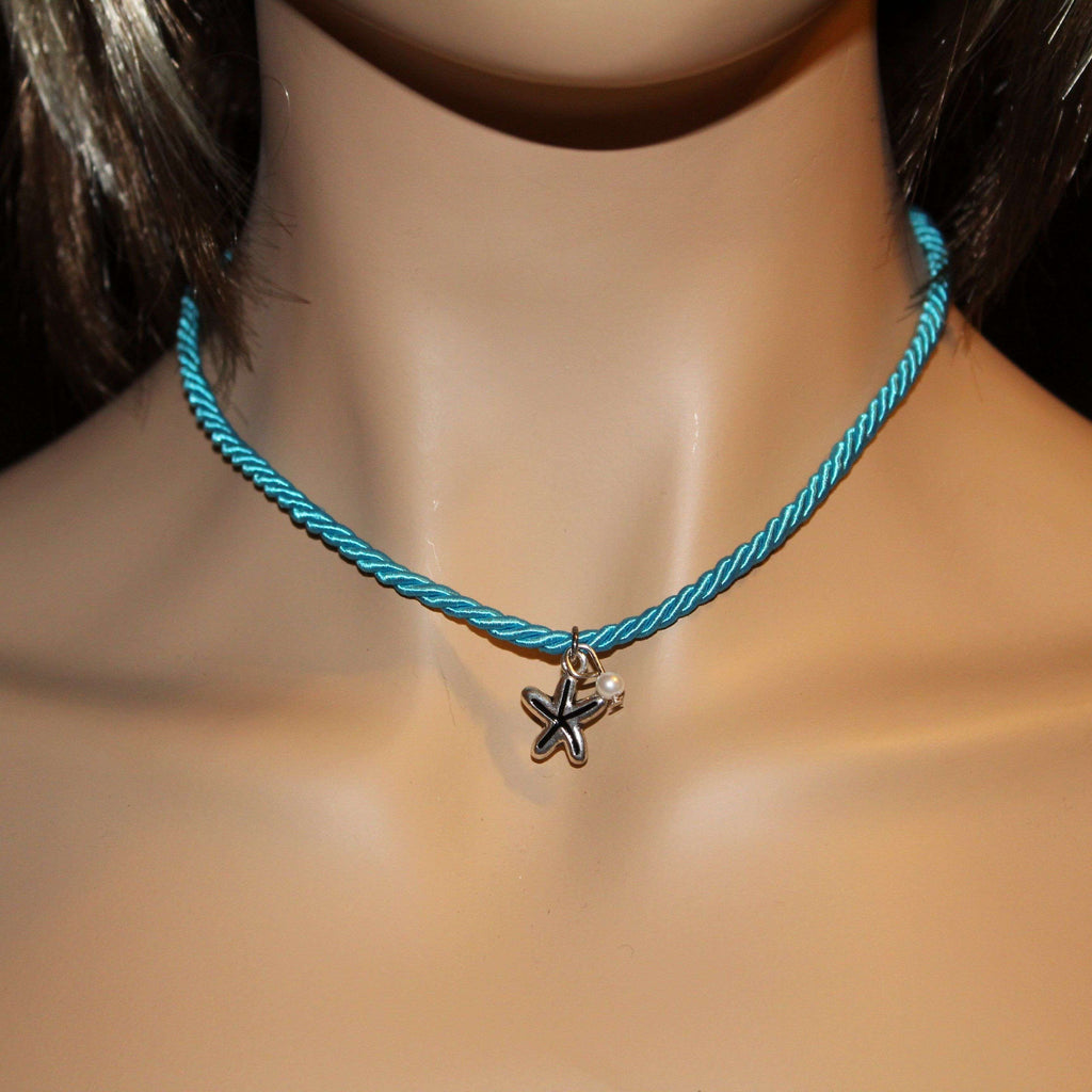 Starfish Pearl Choker Necklace, 16 inch