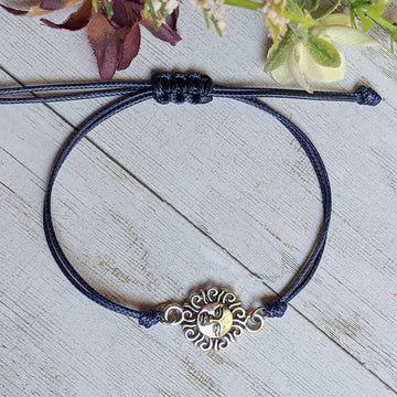 Celestial Sun Waxed Cord surfer Bracelet