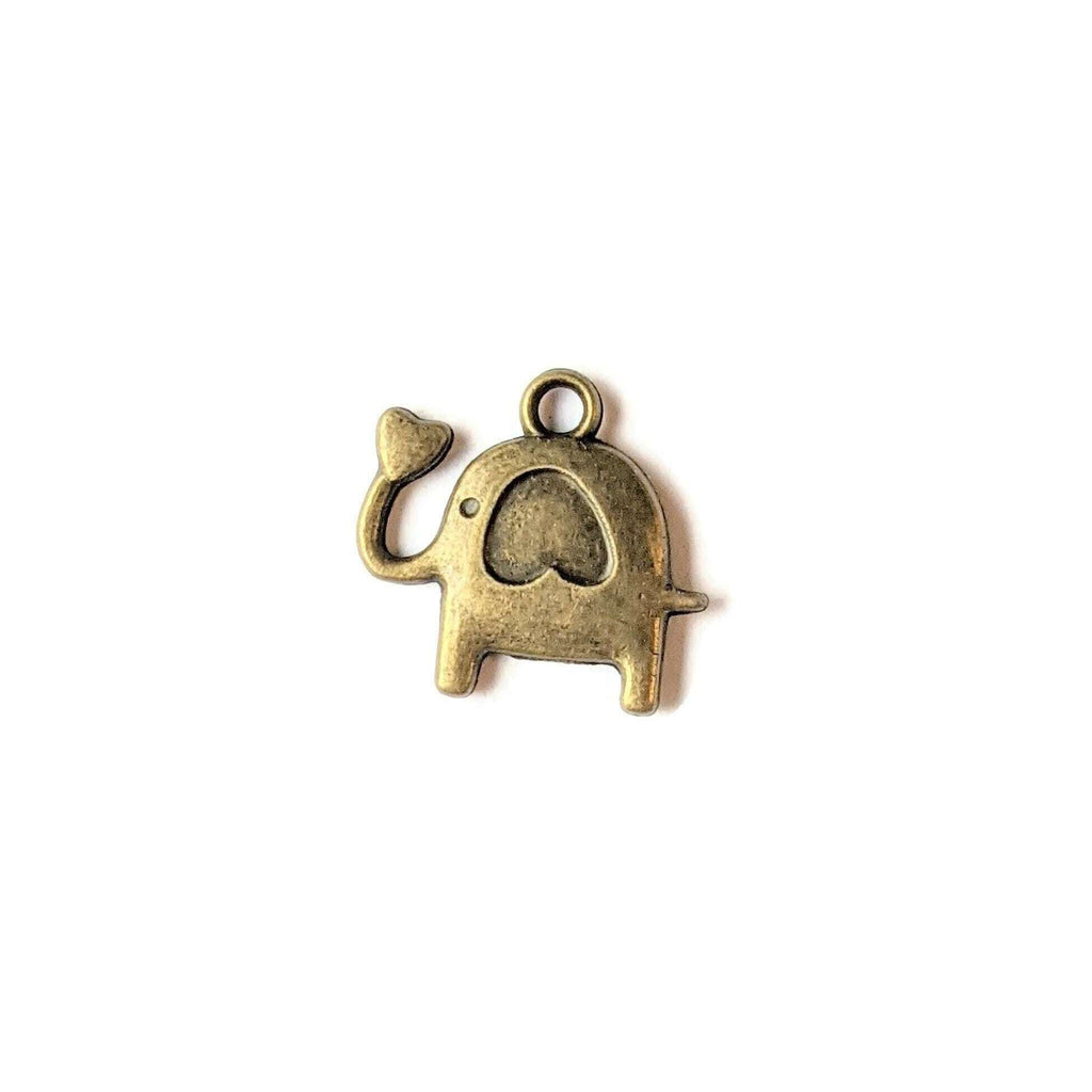 Antique Bronze Tiny Elephant Charm