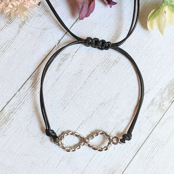 Twisted Eternity Waxed Cord surfer Bracelet