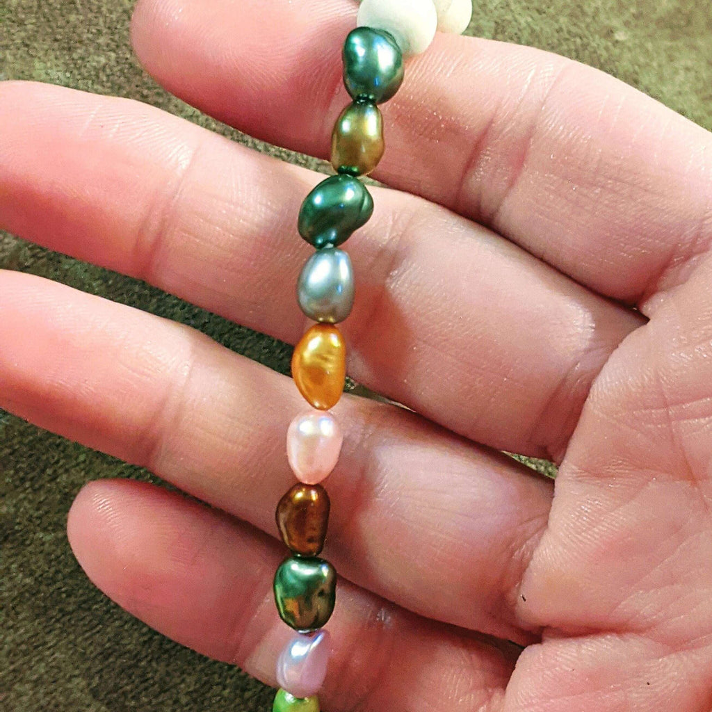 Multi Color Freshwater Pearl Stretch bracelet