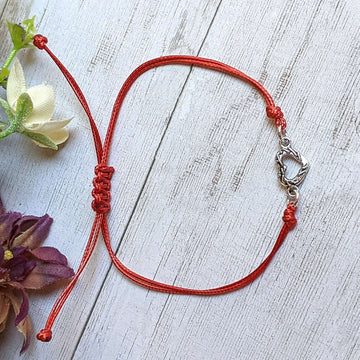 Tiny Heart Waxed Cord surfer Bracelet