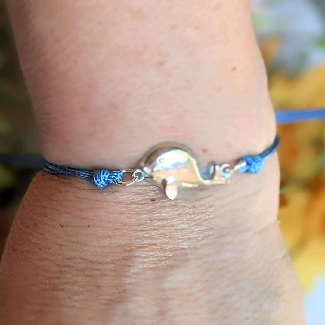 Whale Waxed Cord surfer Bracelet