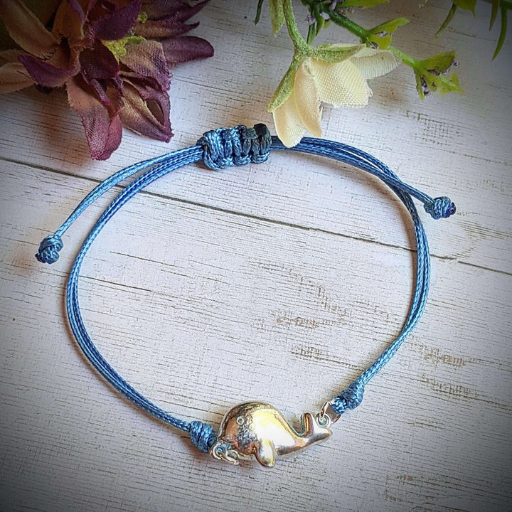 Whale Waxed Cord surfer Bracelet