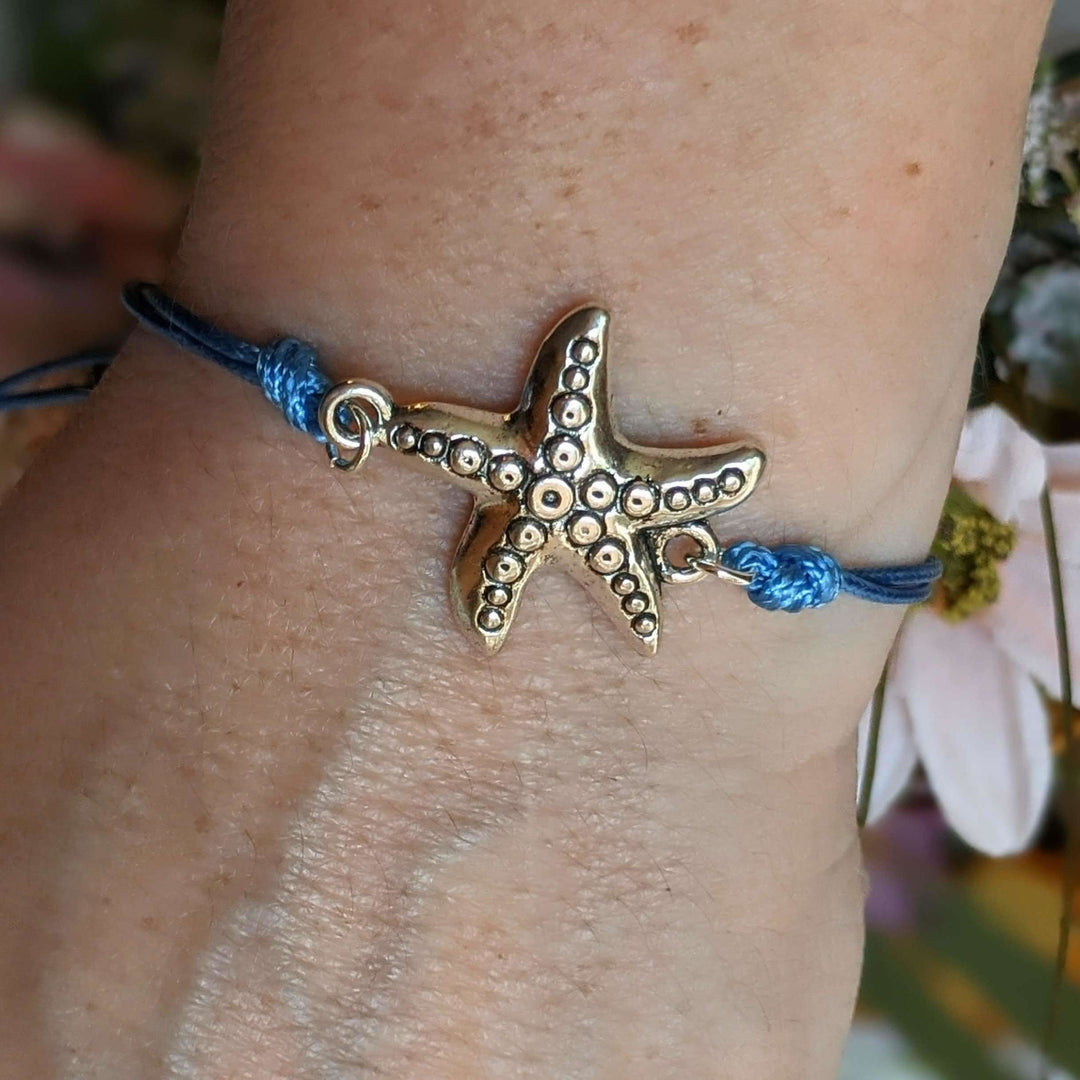 Starfish Waxed Cord surfer Bracelet