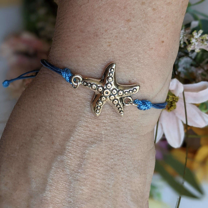Starfish Waxed Cord surfer Bracelet