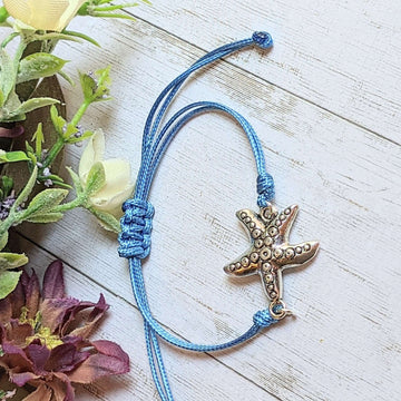 Starfish Waxed Cord surfer Bracelet