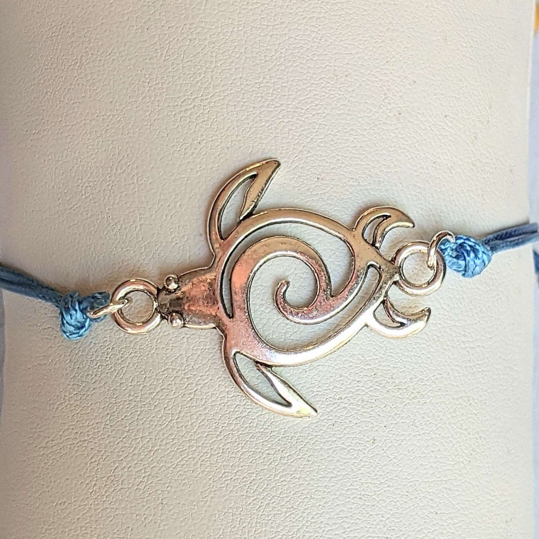 Sea Turtle Waxed Cord surfer Bracelet