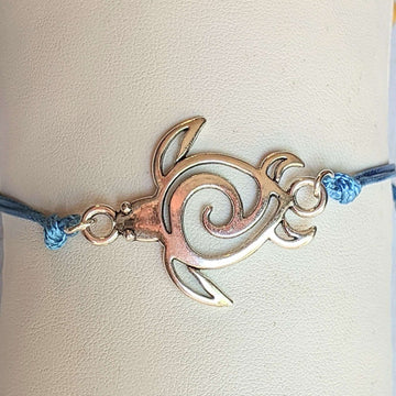 Sea Turtle Waxed Cord surfer Bracelet