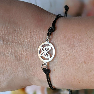 Butterfly Waxed Cord surfer Bracelet