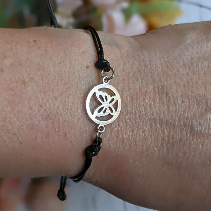 Butterfly Waxed Cord surfer Bracelet
