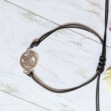 Butterfly Waxed Cord surfer Bracelet
