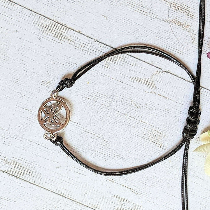 Butterfly Waxed Cord surfer Bracelet