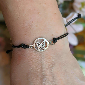 Butterfly Waxed Cord surfer Bracelet