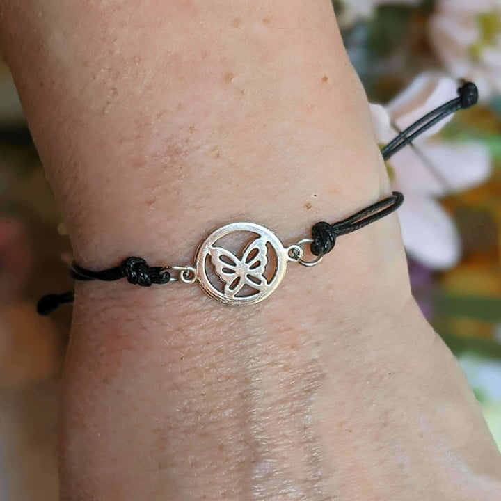 Butterfly Waxed Cord surfer Bracelet