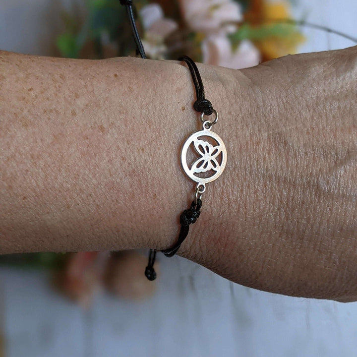 Butterfly Waxed Cord surfer Bracelet