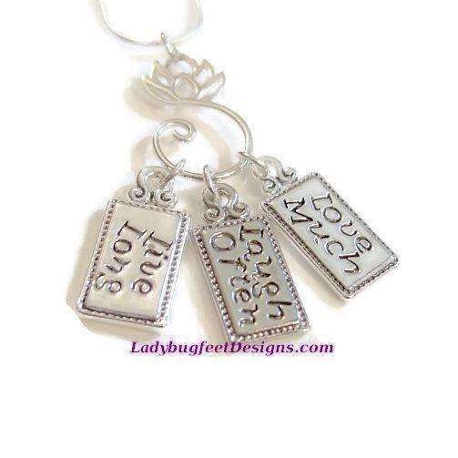 Live Long, Laugh Often, Love Much Necklace, 24 inch