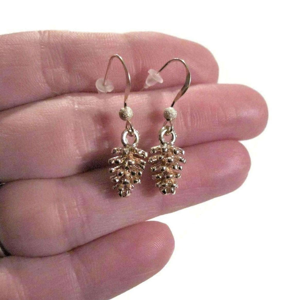 Pine Cone dangle earrings