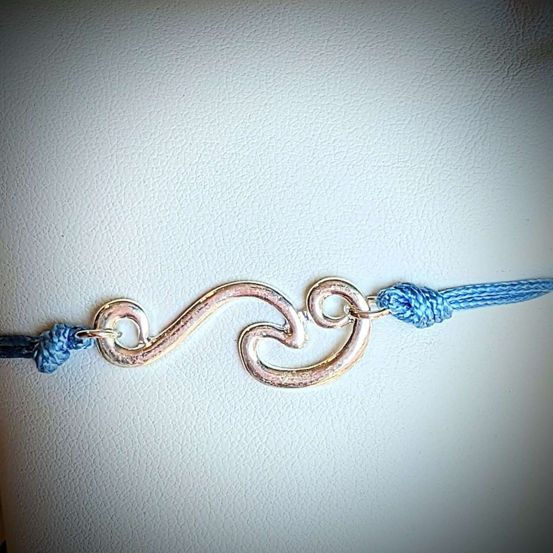 Ocean Wave Waxed Cord surfer Bracelet