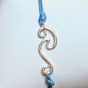 Ocean Wave Waxed Cord surfer Bracelet