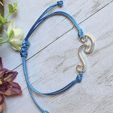 Ocean Wave Waxed Cord surfer Bracelet