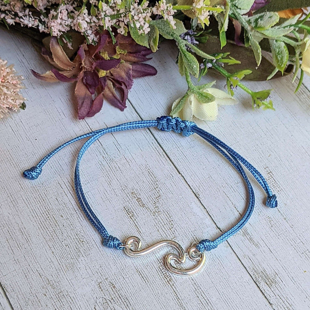Ocean Wave Waxed Cord surfer Bracelet