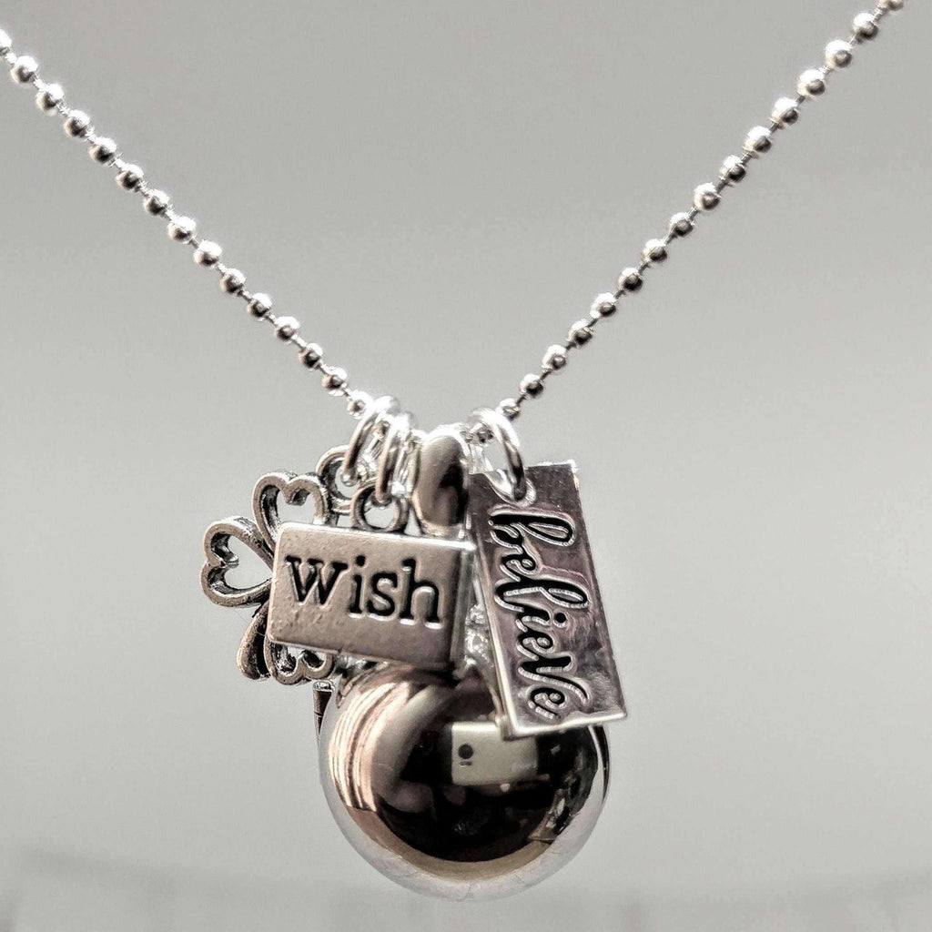 Layered Wish/Prayer Locket Necklace, 16-18 inch