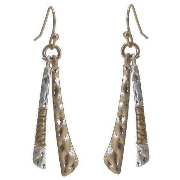 Art Deco Two-Tone Dangle Earrings