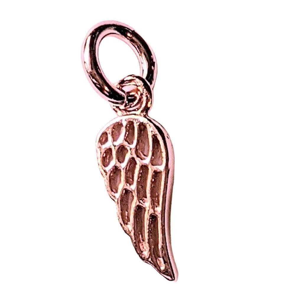Rose-Gold Tiny Angel Wing Charm