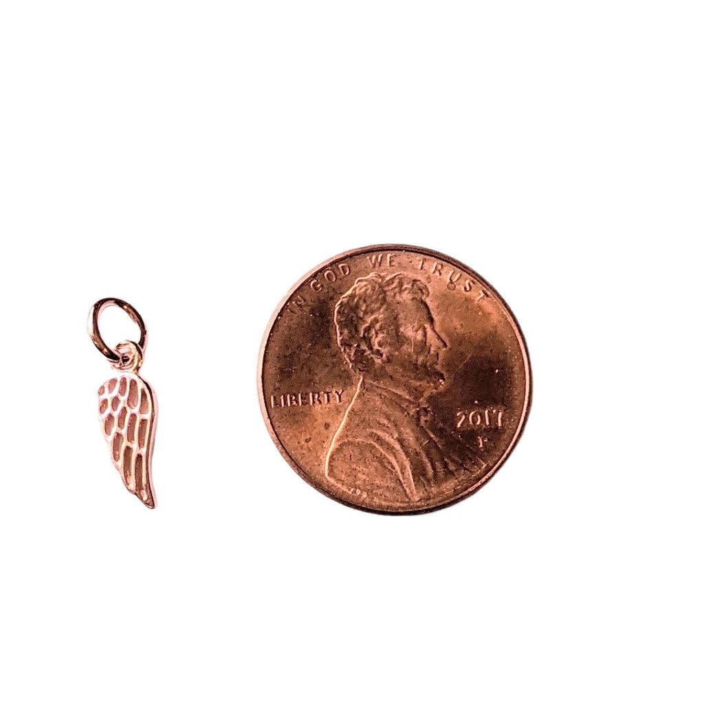 Rose-Gold Tiny Angel Wing Charm
