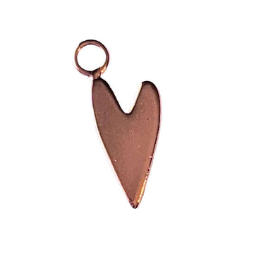 Rose-Gold Flat Heart Charm