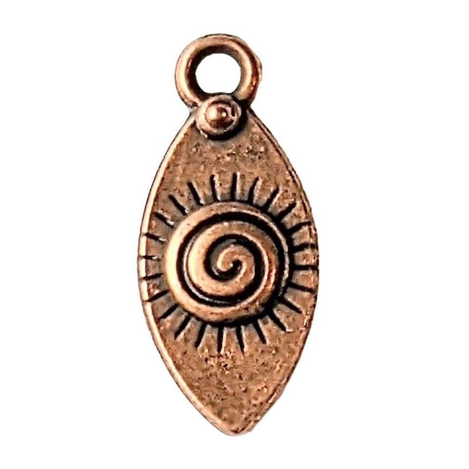Antique Copper Tribal Sign Charm