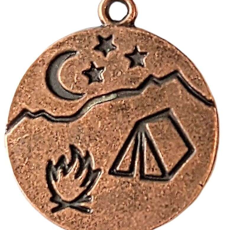Antique Copper Starlit Camping Charm