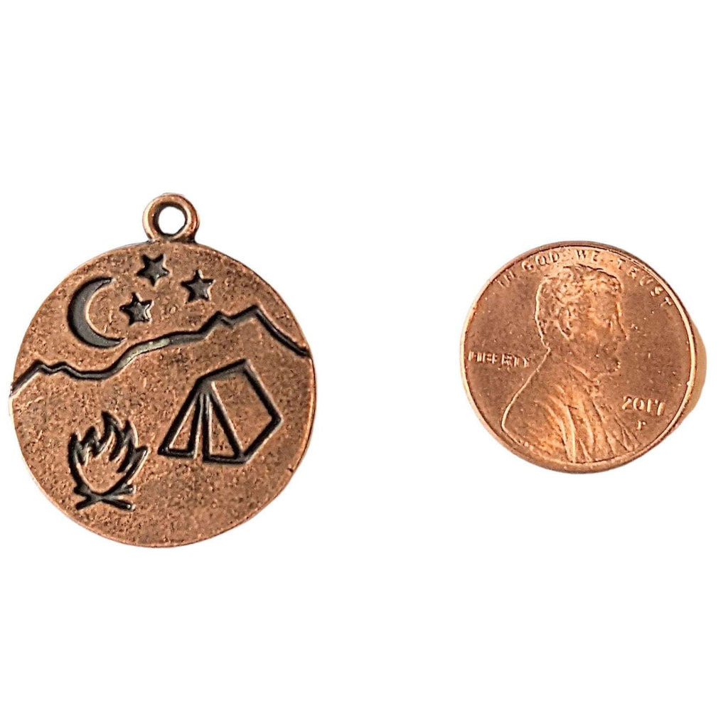 Antique Copper Starlit Camping Charm