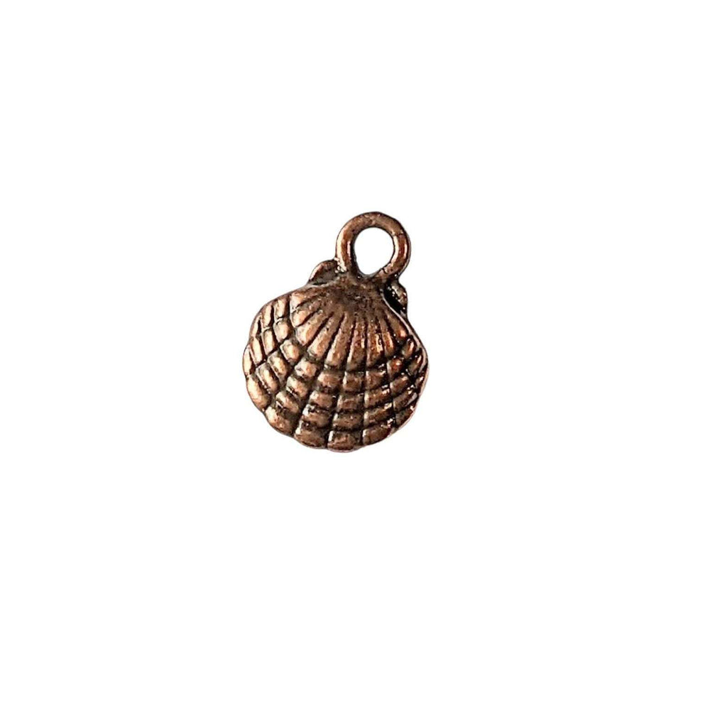 Antique Copper Seashell Charm