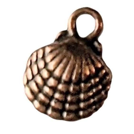 Antique Copper Seashell Charm