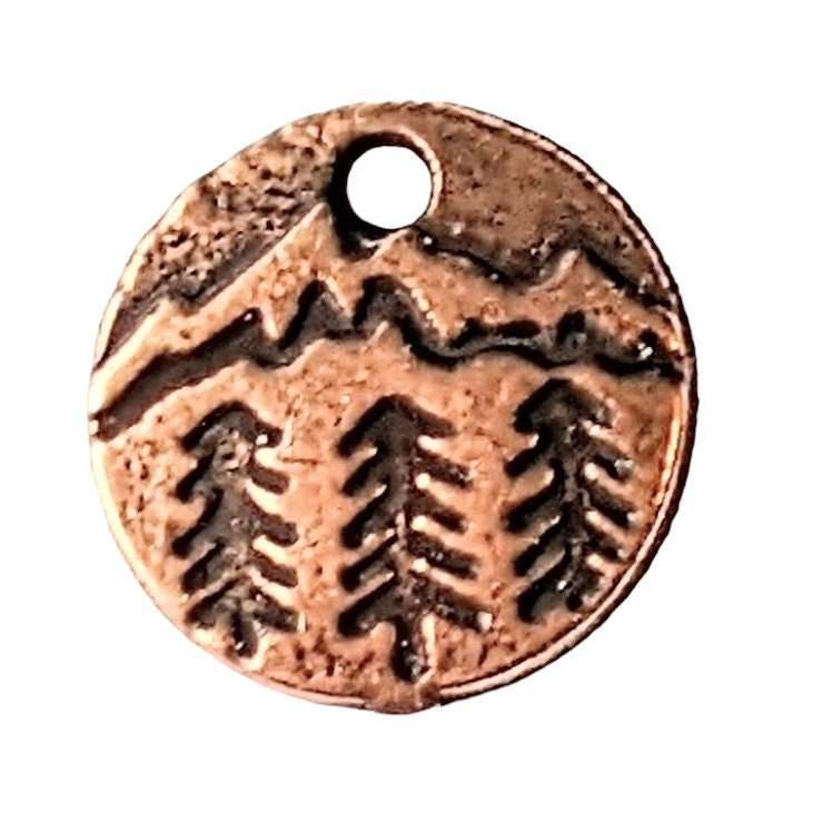 Antique Copper Pine Tree Charm