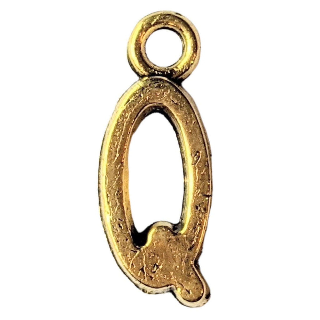 Gold Initial Charm - Letter Q