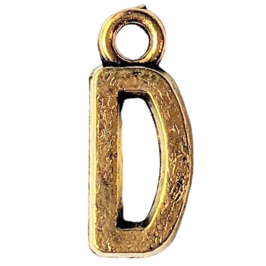 Gold Initial Charm - Letter D