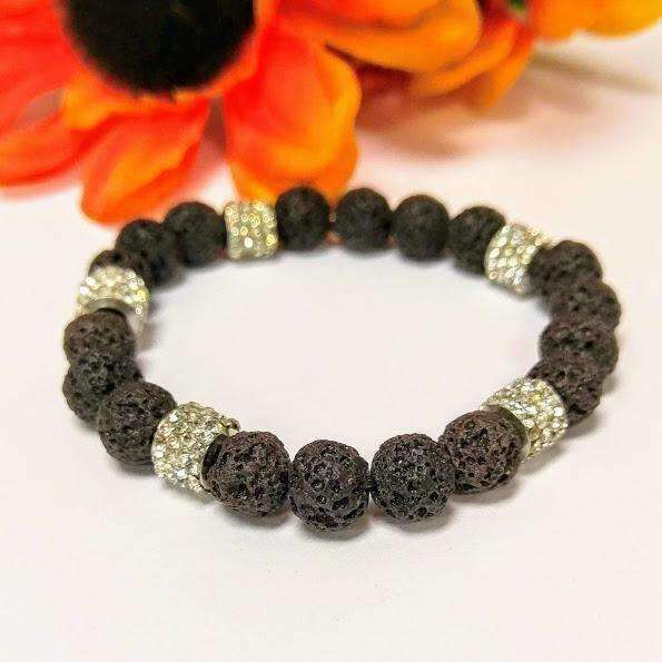 Chocolate Lava Bead Stretch bracelet