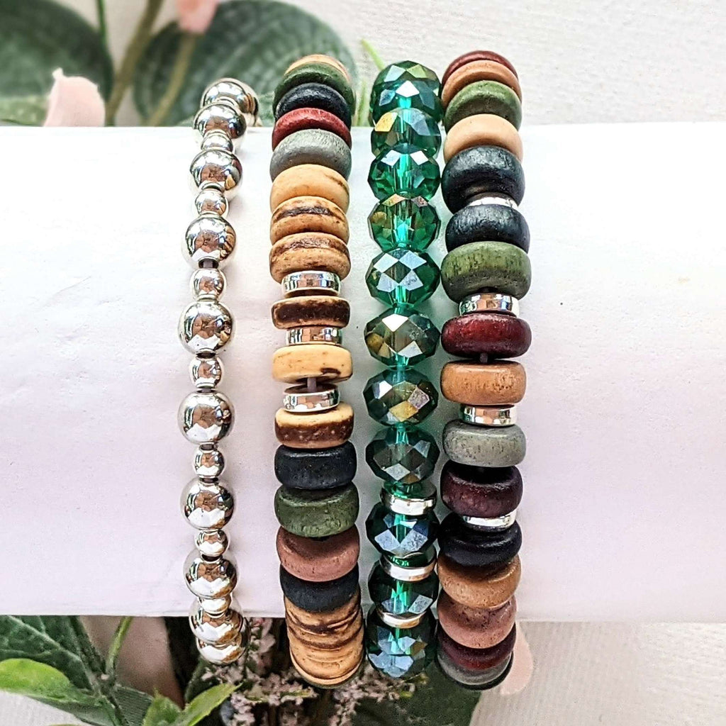 Multi Colored Stretch Bracelet Stack