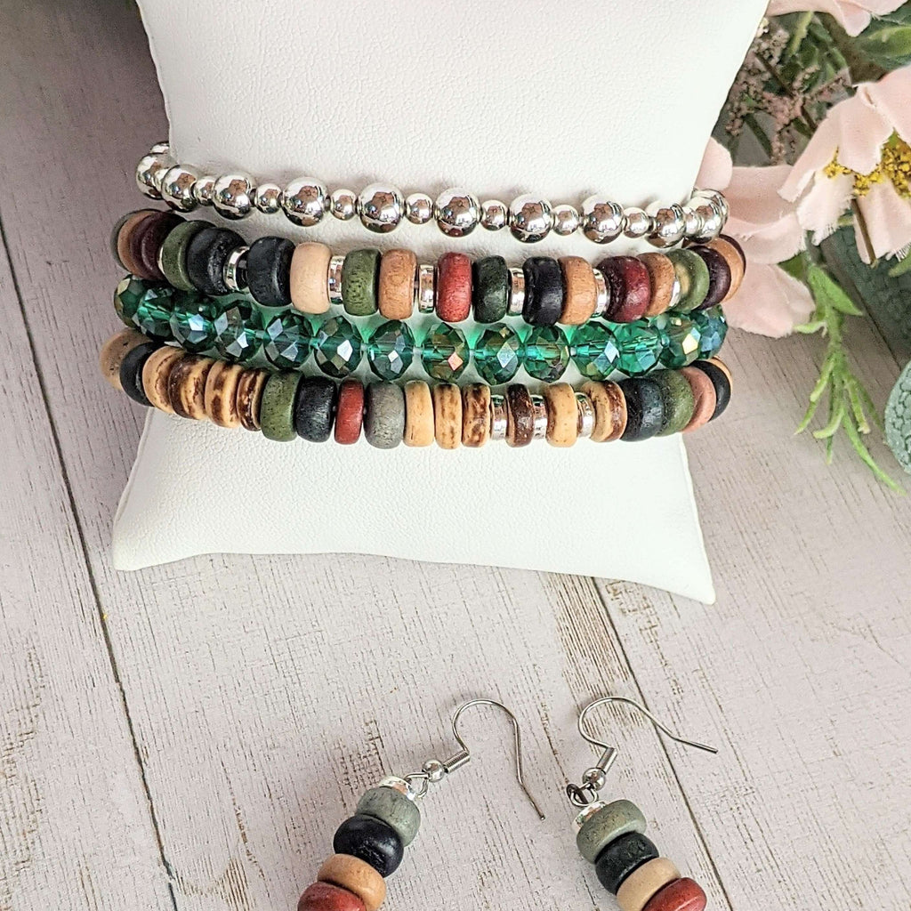 Multi Colored Stretch Bracelet Stack