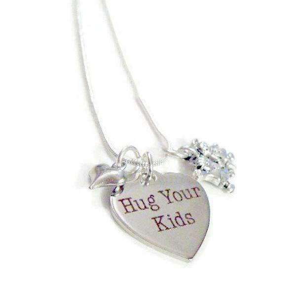 HUG YOUR KIDS necklace, 24 inch