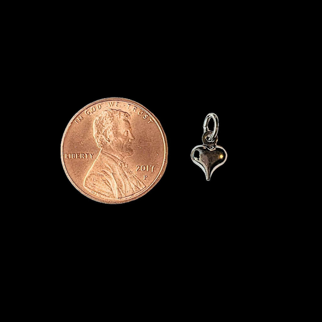 Gunmetal Tiny Heart Charm